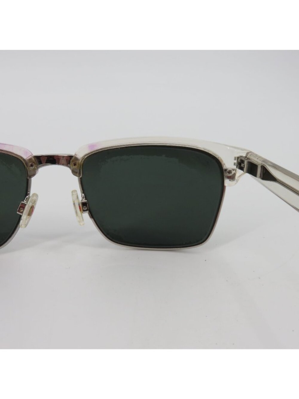 Maui Jim KAWIKA Clear Pink Silver Tone Accent Sunglasses Unisex MJ-257-05CR - Picture 15 of 16